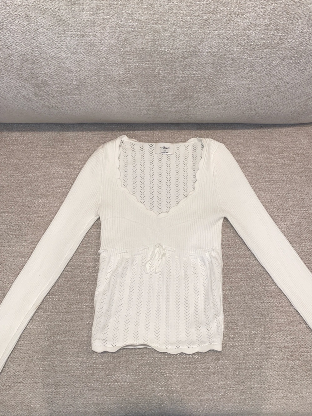 Aritzia Soloist Sweater - Light Birch